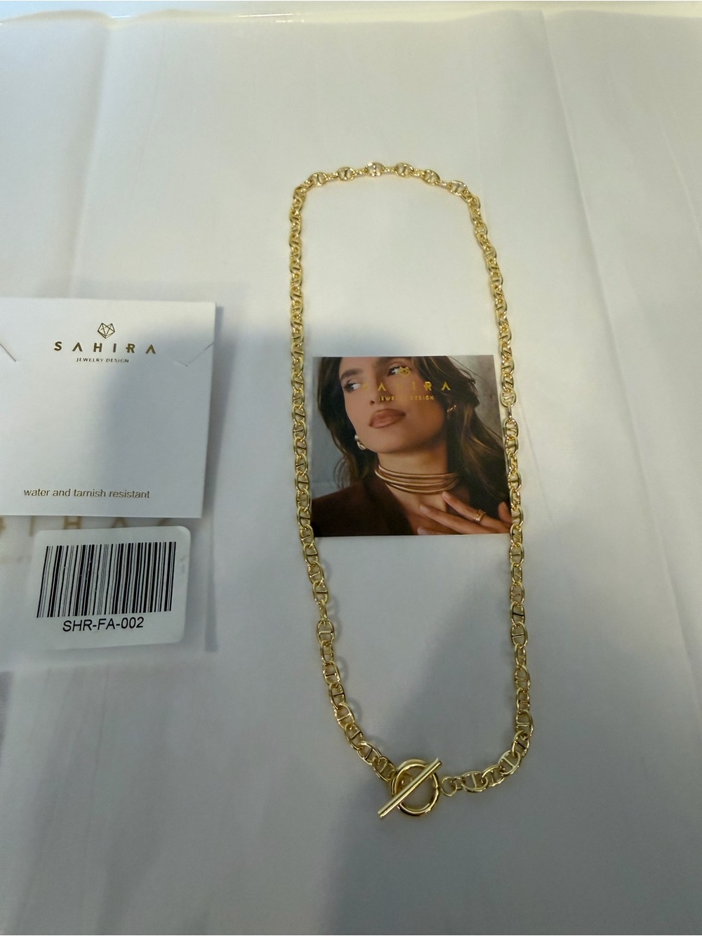 SAHIRA JEWELRY Taylor Toggle Chain Gold Tone New